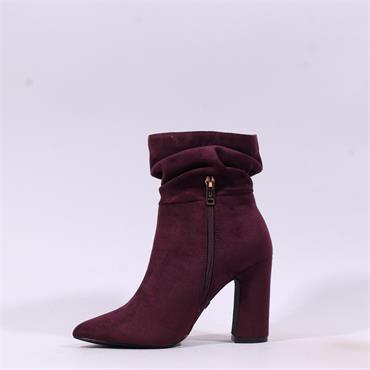 Una Healy Love Train Bunched Ankle Boot - Burgundy